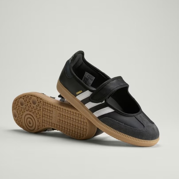 adidas Shoes - Adidas Black & White Samba Jane Sneakers Size 9